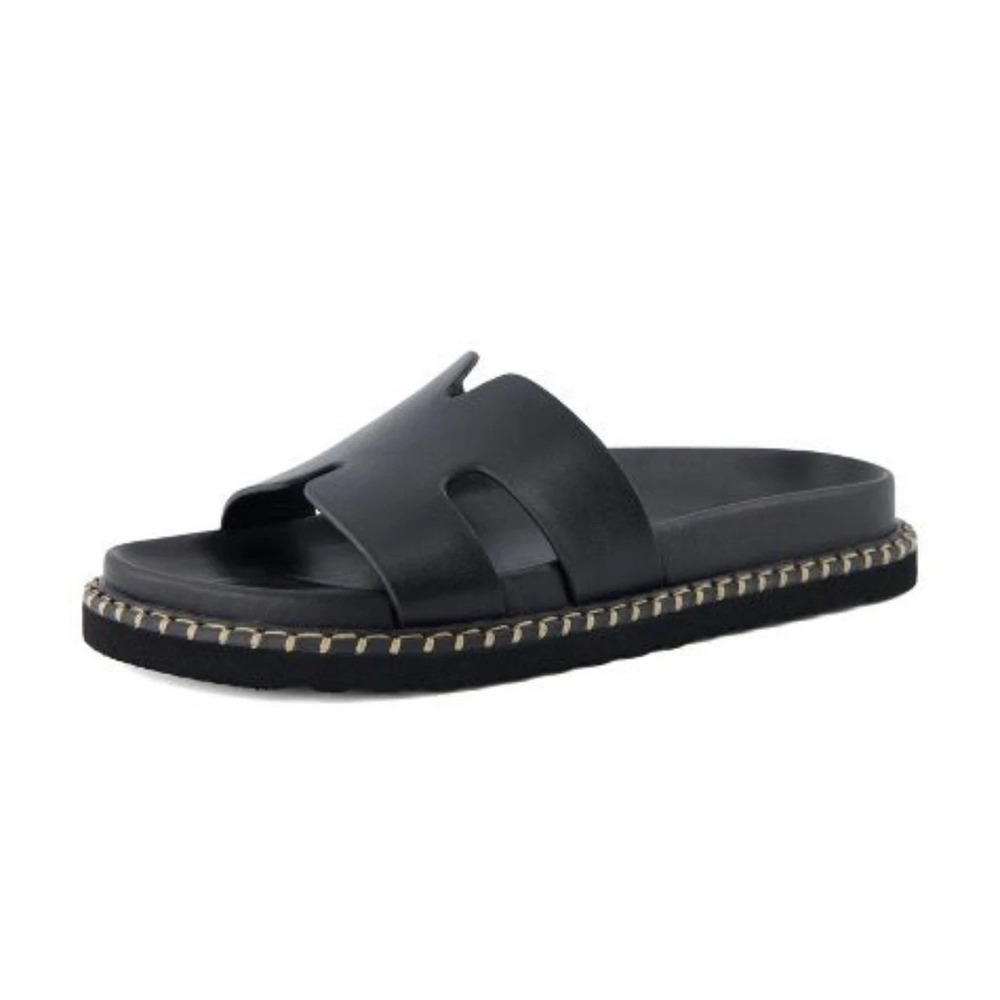 Cushionaire Women's Slides Sandal Cutout Slip-On with Stitching Size 10 NWB - Picture 3 of 8